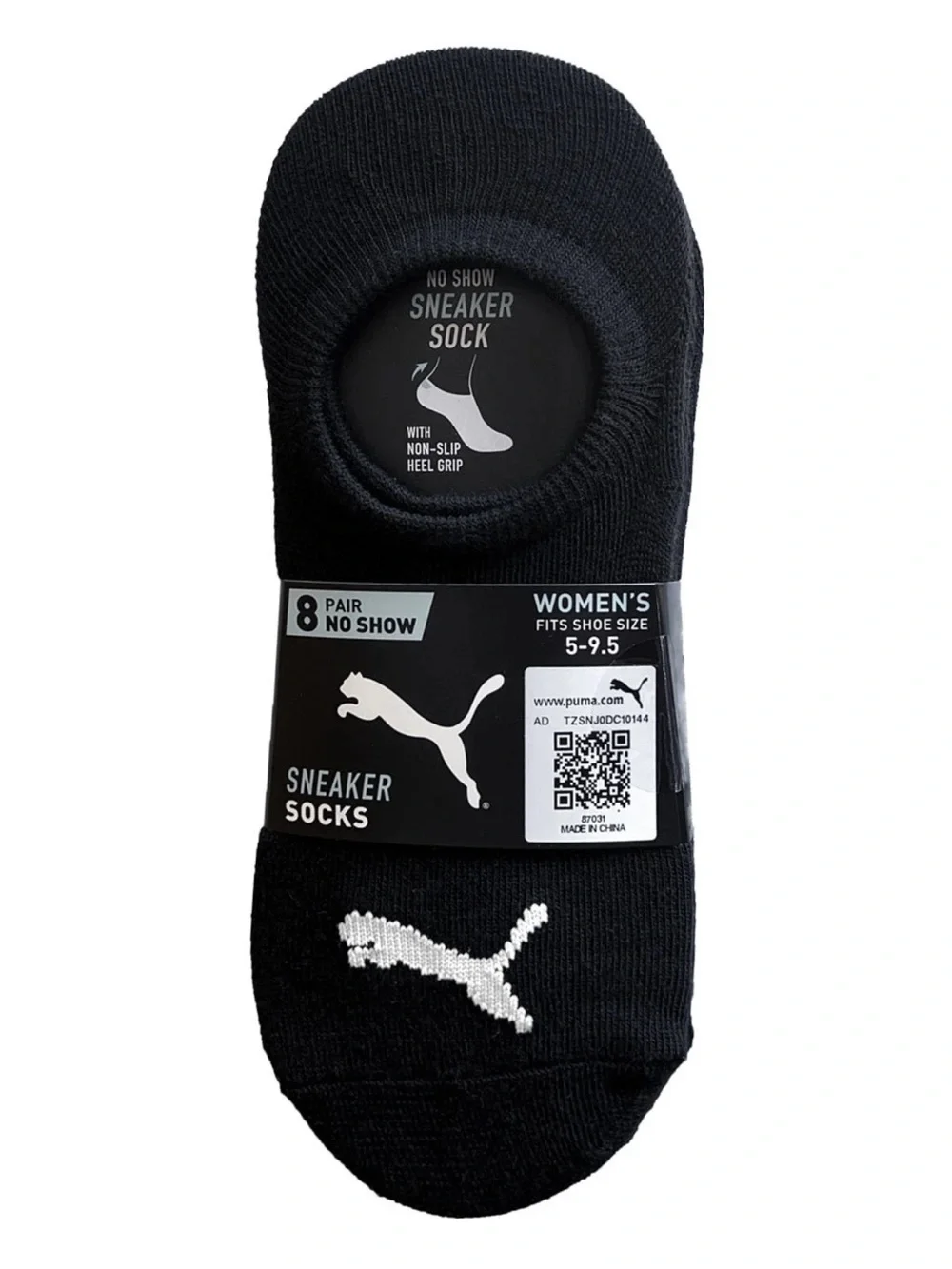 Puma No-Show Liner Socks Pack - White, Light Gray, Dark Gray, Black
